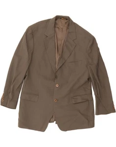 BROOKS BROTHERS Mens 2 Button Blazer Jacket IT 46 Small Grey Wool BA10 - Picture 1 of 3