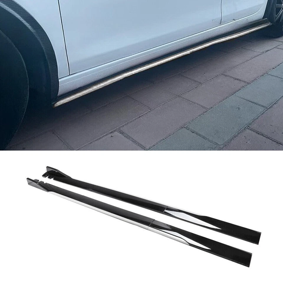 For Mercedes-Benz A200 A220 86" Side Skirt Extension Rocker Panel Black White Foto 1 de 4
