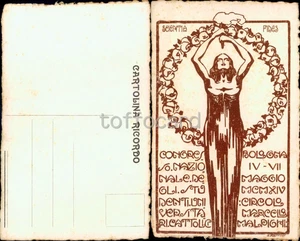 BOLOGNA CITTA'-CONGRESSO STUDENTI CATTOLICI 1914-LIBERTY ART NOUVEAU-D15-136 - Picture 1 of 1