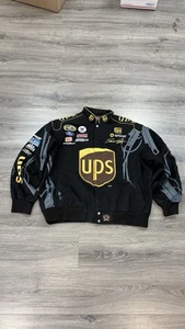 Nascar Sports Jacket Dale Jarrett #44 Heavy Cotton UPS Sponsored Men’s Size XXL - Picture 1 of 6