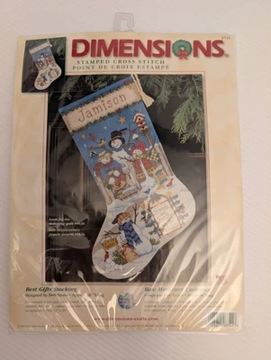 Dimensions Cross Stitch Kit Best Gifts Stocking #8741 NIP - Image 1 of 4