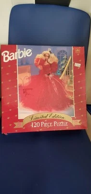 Barbie 1988 Holiday Doll 120 Pcs Puzzle Christmas Limited Edition Golden SEALED - Image 1 of 4