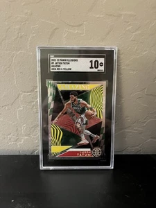 2021-22 Panini Illusions Amazing Asia rojo y amarillo Jayson Tatum #9 SGC 10 - Imagen 1 de 2