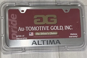 NISSAN ALTIMA License Plate Frame Stainless Steel SILVER - Au-tomotive Gold - Picture 1 of 2