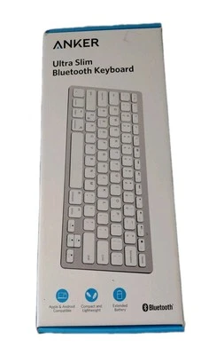 Anker Ultra Compact Slim Profile Bluetooth Keyboard, Silver Lightweight  - Image 1 of 4