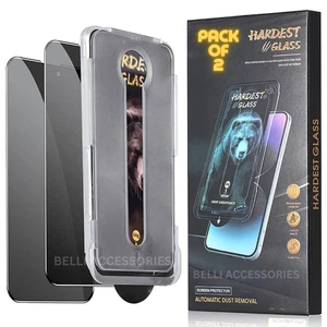 2er Pack Privacy Glas Anti-Spy Displayschutzfolie für iPhone 11 15 16 Pro Max Plus - Bild 1 von 25
