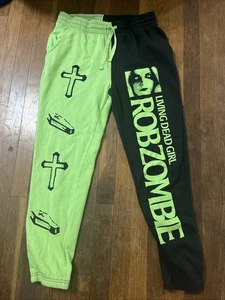 Pantaloni della tuta Rob Zombie Living Dead ragazza tema caldo medi neri e verdi - Foto 1 di 13