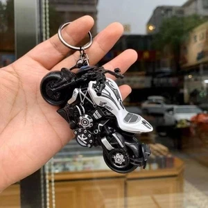 Retro Heavy Duty Motorcycle Keychain Speed Motorbike Pendant Keyring for Hanging - Picture 1 of 17