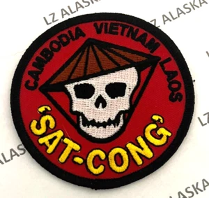 SAT-CONG KAMBODSCHA VIETNAM LAOS PATCH KILL KOMMUNISTEN US ARMY USAF USN USMC USCG - Bild 1 von 3