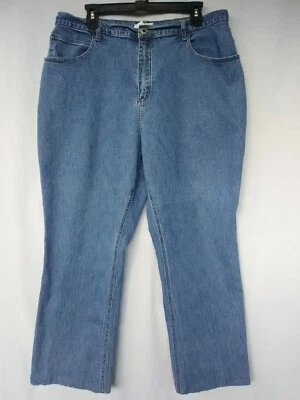 Pantalones de mezclilla para mujer talla W18 azul elástico tiro alto 5 bolsillos Foto 1 de 4