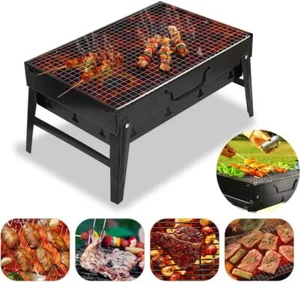 Portable-Charcoal-Grills Outdoor-BBQ-Grill Folding-Camping-Campfire-Grill Quick - Picture 1 of 4
