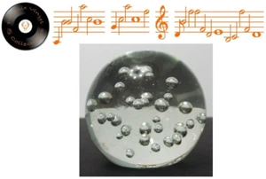 Vintage Klarglaskugel mit Blasen Briefbeschwerer - Bild 1 von 3