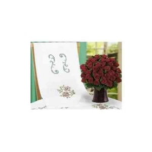 Deco-Line Rosas Rosas 40 x 100 cm Impreso Corredor de Mesa Bordado Kit - Imagen 1 de 1