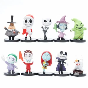 10Pcs/Set The Nightmare Before Christmas Jack Skellington Action Figures Toys~ - Picture 1 of 8