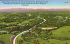 Postcard Non-Posted Piney Creek  Virginia Turnpike Linen A1