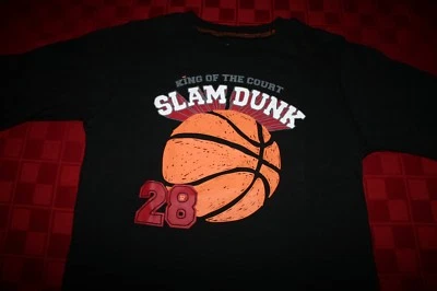 BOYS CARTERS BASKETBALL KING OF COURT SLAM DUNK SHIRT L/S BLACK SIZE 4 NWT - Image 1 of 4