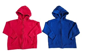 Lot of 2 Champion C9 Athletic Hooded Sweat Jackets Boys Size XS (5/6) Red & Blue - Picture 1 of 6