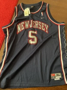 Jason Kidd #5 New Jersey Nets NBA Vintage Swingman Sewn Nike Jersey Youth XL - Picture 1 of 2