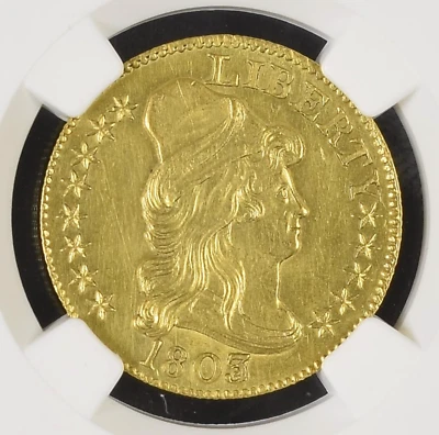 1803/2 NGC MS60 $5 Half Eagle - Image 1 of 3