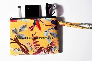 Bolsos de terciopelo con estampado de pájaro indio joyería boda fiesta regalo cordón bolsas - Imagen 1 de 1