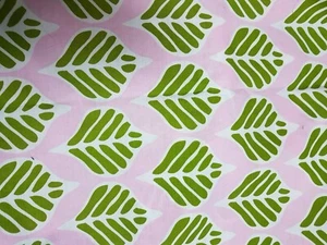 Playful LARGE GREEN LEAF / FLORAL Fabric (55cm x 37cm) - Picture 1 of 1
