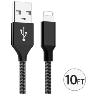 Braided Fast Charger Cable Heavy Duty USB Cord For iPhone 14 13 12 11 X XR 8 7 6 - Picture 1 of 5