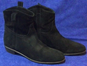 Botas al tobillo Negro Gamuza Cuero FABIO RUSCONI Talla 38 / 7.5 8 Western ITALIA - Imagen 1 de 6