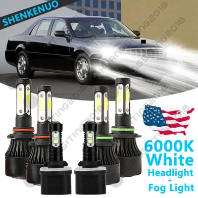 Faro LED de 4 lados para Cadillac Deville 2000-2005 -6X haz alto bajo + luz antiniebla Foto 1 de 4