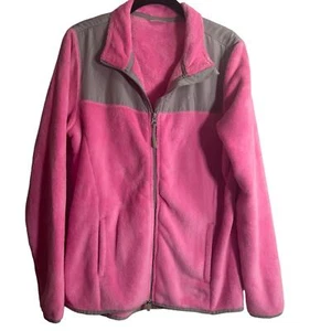 Danskin Now Pink & Gray Fuzzy Women's Jacket Coat with Side Pockets L/G 12-14 - Picture 1 of 12