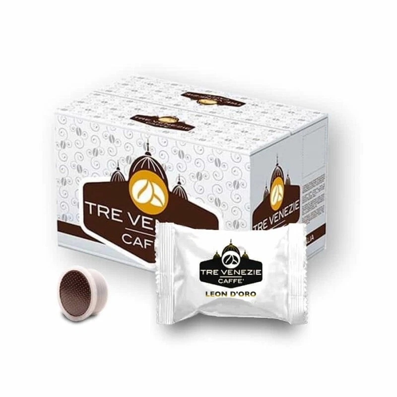 100 Capsule Caffè Tre Venezie LEON D'ORO Compatibili Lavazza Espresso Point Ep - Immagine 1 di 1