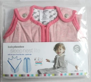 baby deedee Sleep Nest Lite Sleeping Bag Pink S (0-6 Months) TOG 0.6 100% Cotton - Picture 1 of 3