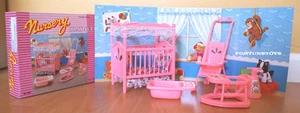 NEW GLORIA DOLL HOUSE FURNITURE Nursery ROOM PLAYSET (9409) - Picture 1 of 2