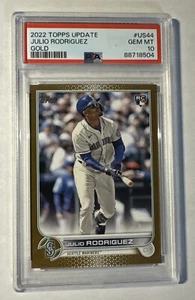 PSA 10 gemme nuovo 2022 aggiornamento top oro #us44 Julio Rodriguez RC Rookie #/2022 - Foto 1 di 2