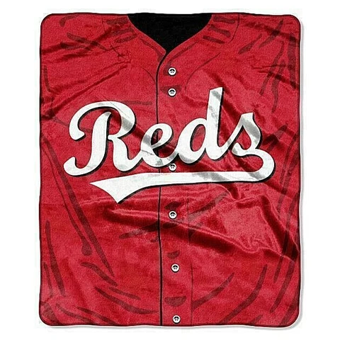 Cincinnati Reds MLB Northwest Royal Plush Raschel Throw Cover
