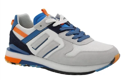 Lumberjack Warner Sneaker Wildleder und Stoff weiß und blau SALE