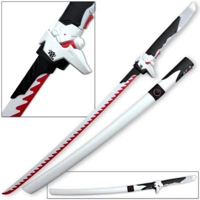 KNIFE KING Overwatch Katana Genji Sword WHITE/RED Dragonblade Cybernetic Warrior Steel OW