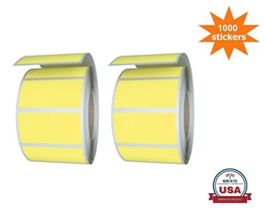 Rectangular Stickers 40mmx19mm (4cm x 2cm) Yellow Color Coding Labels 1000-Pack - Picture 1 of 8