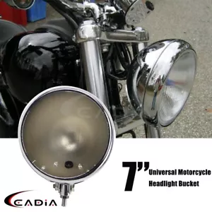Carcasa de cubo de faros de 7"" apta para Harley Sportster 1200 883 - Imagen 1 de 8