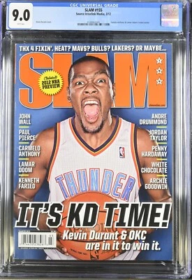 Top Pop, revista SLAM #155 marzo 2012 Kevin Durant CGC 9,0 mejor calificado OKC Foto 1 de 4