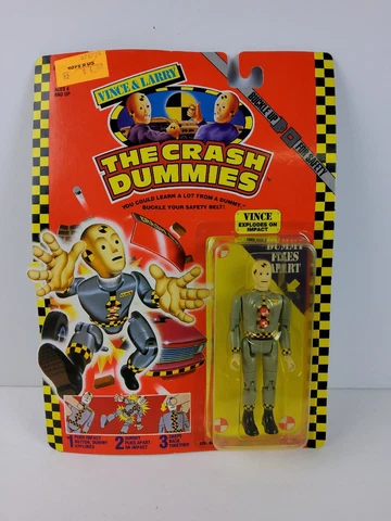1991 TYCO The Crash Dummies VINCE Figure Vince & Larry Explodes Vintage Toy NEW Cover