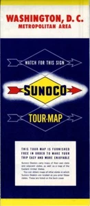 1954 Sunoco Road Map: Washington, D. C. NOS - Imagen 1 de 1