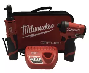 MILWAUKEE TOOLS 2 Piece COMBO SET 3453-20/2457-20 Impact Wrench & Ratchet - Picture 1 of 12