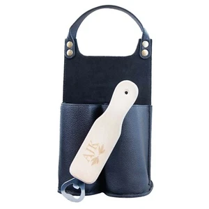 Personalised Faux Leather Bottle Carrier Set With Bottle Opener - Picture 1 of 8