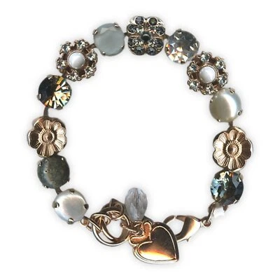Bracelet by Mariana Woman Charming Pearl Mineral and Silver Swarovski Crystals - Image 1 of 4