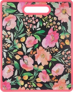 Kitchen Plastic Cutting Board (12"x15") COLORFUL POPPIES FLOWERS, pink frame, HL - Bild 1 von 11