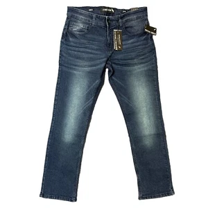 Stone Falcon Men's Slim Fit Jeans 34x30 Dark Wash Dark Blue New With Tags - Picture 1 of 7
