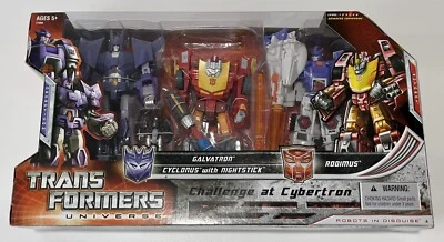 Challenge at Cybertron Galvatron Rodimus Cyclonus Transformers Universe NEW USA - Image 1 of 4