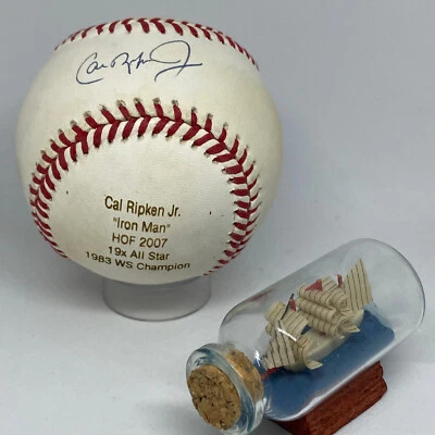 Cal Ripken Jr signed Rawlings OAL Baseball JSA COA Engraved Auto HOF Rare A2470 - Image 1 of 3