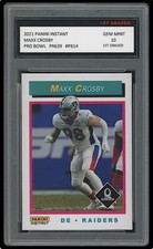 MAXX CROSBY 2021 PANINI INSTANT PRO BOWL 1ST GRADED 10 CARD #PB14 RAIDERS