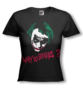 THE JOKER T-SHIRT - Why so Serious? BATMAN - Heath Ledger - 3 Colour ladies tee - Picture 1 of 2